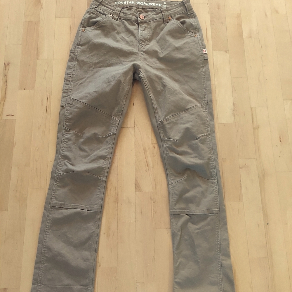 Dovetail Workwear Tori Tan Double Knee Pants 8 32